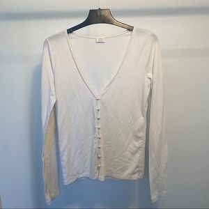 WILFRED / ARITZIA Pearl Button Light Cardigan/Top